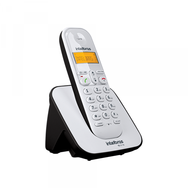 Telefone Intelbras Sem Fio TS3110 Dect 6.0 ID Branco c/ Preto