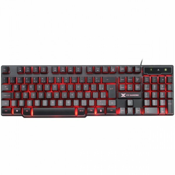 Teclado Gamer Vinik Hydra GT702 LED Vermelho - Sensaçao Tecla Mecanica