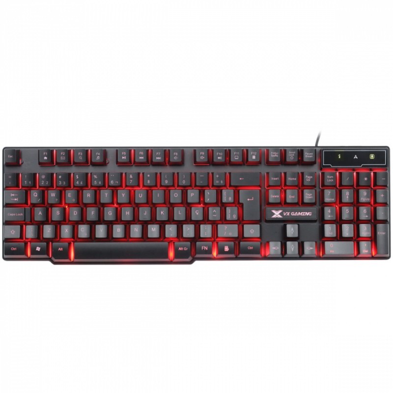 Teclado Gamer Vinik Hydra GT702 LED Vermelho - Sensaçao Tecla Mecanica