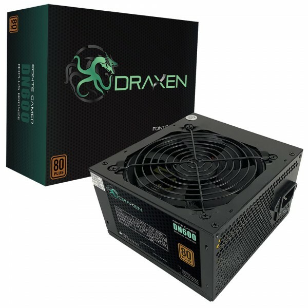 Fonte Draxen ATX 600W 80 Plus Bronze e PFC Ativo (DN600)