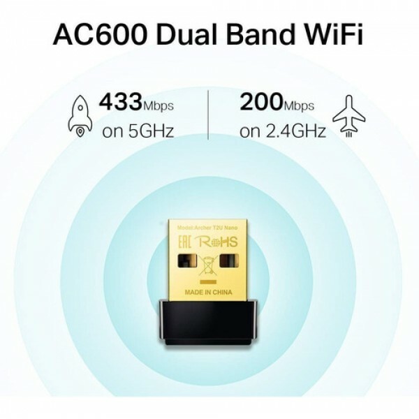 Adaptador Wireless USB TP-Link AC600 Archer T2U Dual Band