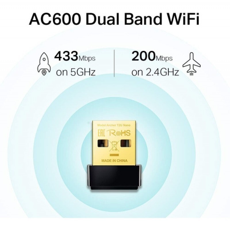 Adaptador Wireless USB TP-Link AC600 Archer T2U Dual Band