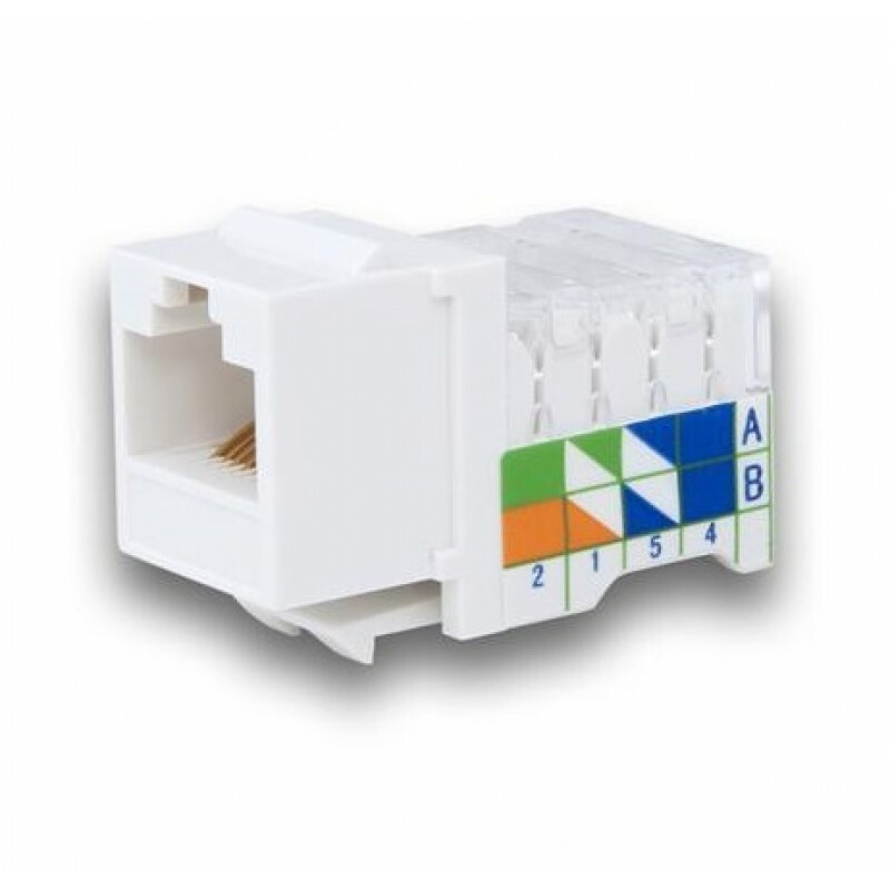 Conector CAT5 RJ45 Keystone 90° Femea