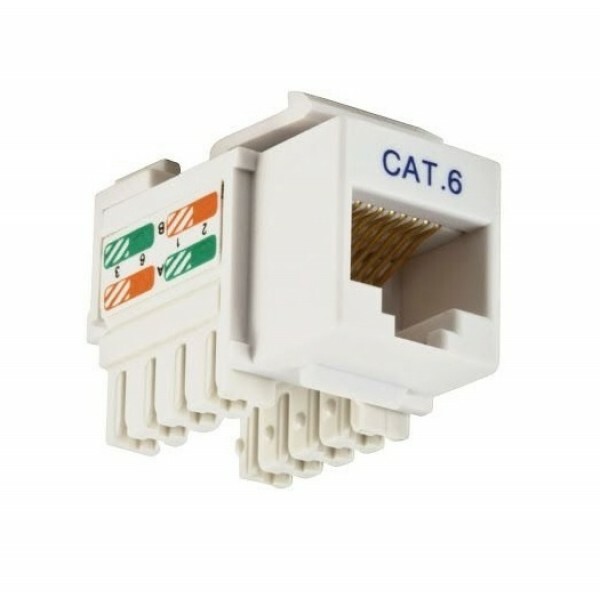 Conector Keystone RJ45 CAT6 Femea (Unidade)