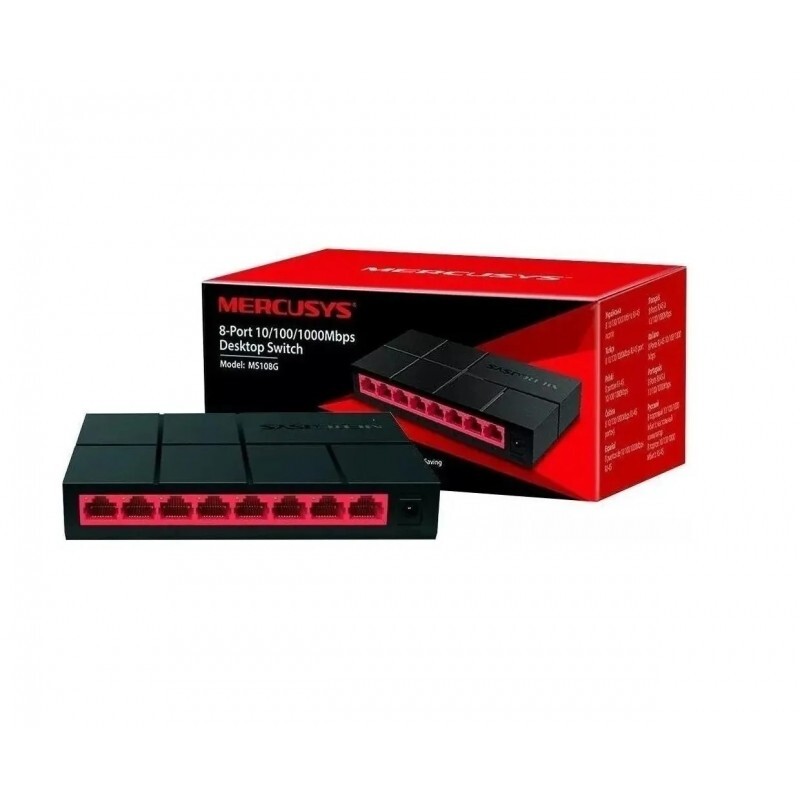 Switch Mercusys 8 Portas 10/100/1000 Mbps MS108G