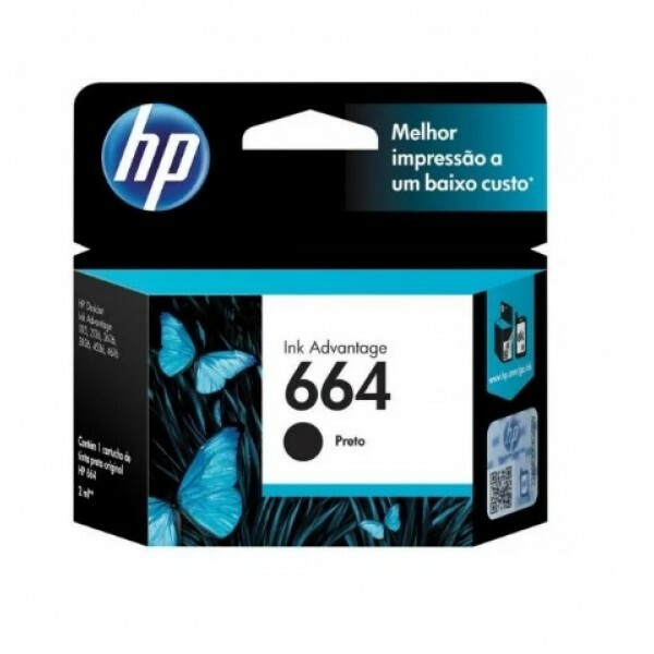 Cartucho de Tinta HP 664 Preto