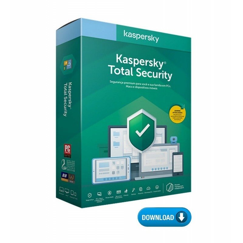 Licença Antivirus Kaspersky Total Security 1 PC - Digital/Download