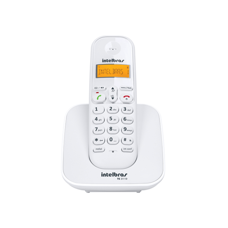 Telefone Intelbras Sem Fio TS3110 ID Branco