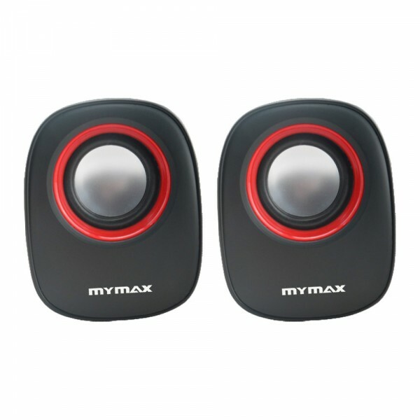 Caixa de Som Mymax USB 6W SPK-SP205/RD Preto com Vermelho