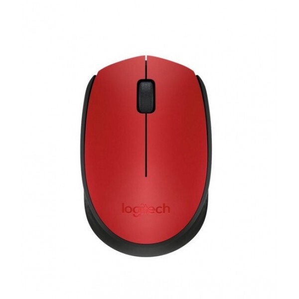 Mouse Logitech Sem Fio M170 Vermelho