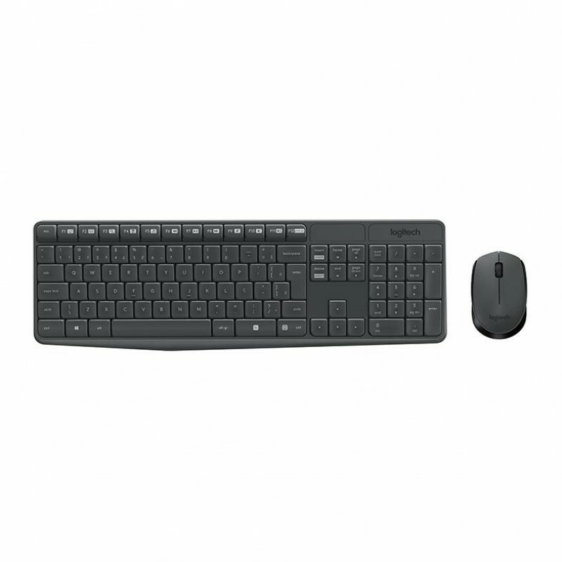 Teclado e Mouse Logitech sem fio MK235