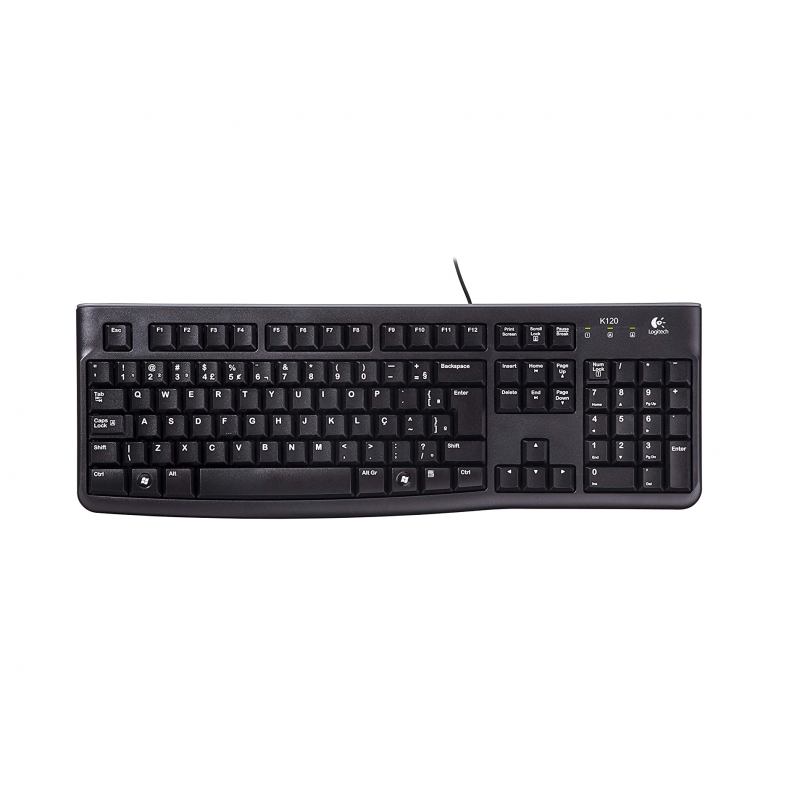 Teclado Logitech USB K120 Preto