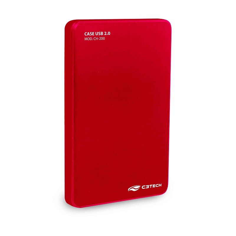 Case C3tech p/ HD 2.5" USB 2.0 CH-200RD Vermelho