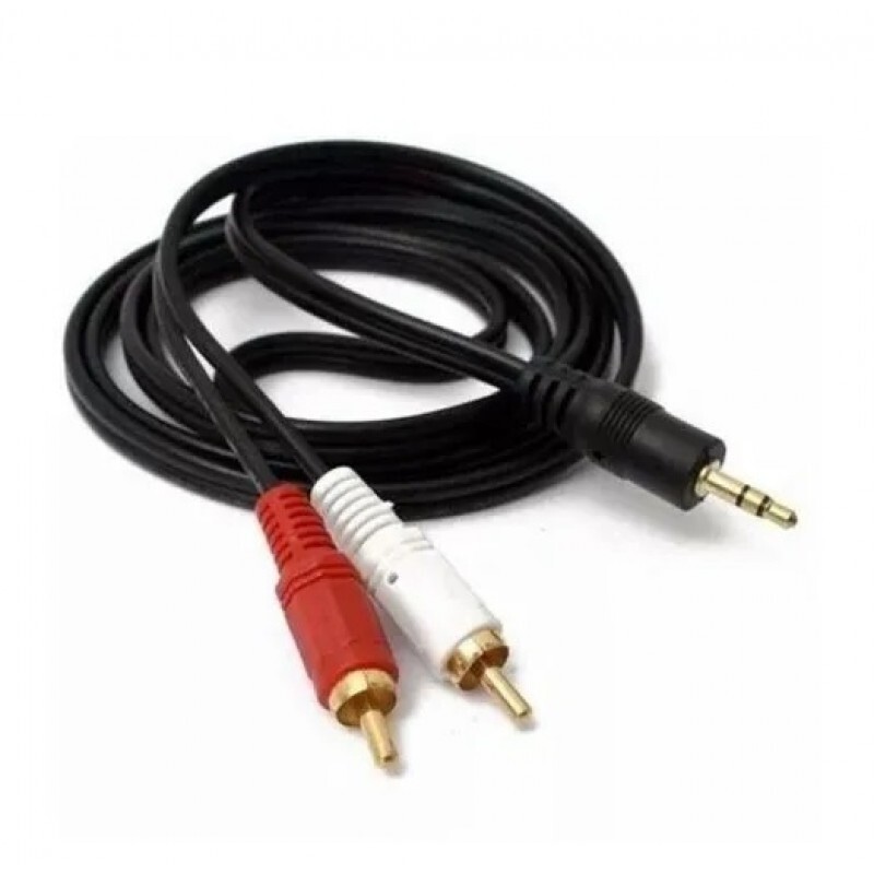 Cabo de Audio P2 x 2RCA Macho 1.8 Metros