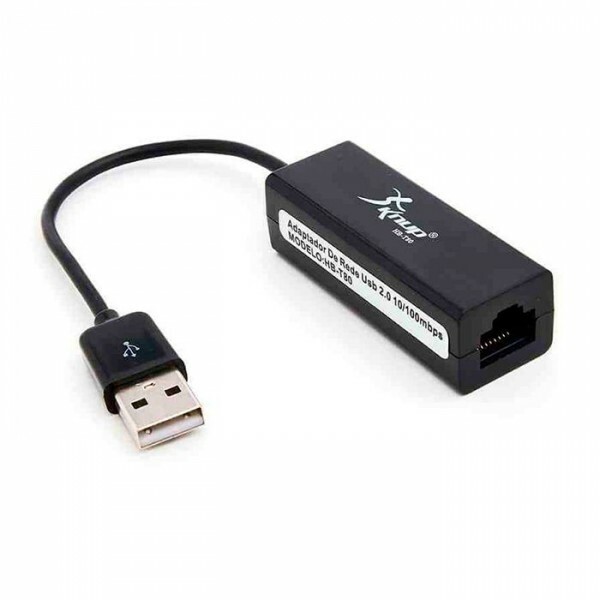 Cabo Conversor USB 2.0 X Rede RJ45 10/100 Mbps HB-T80 Preto