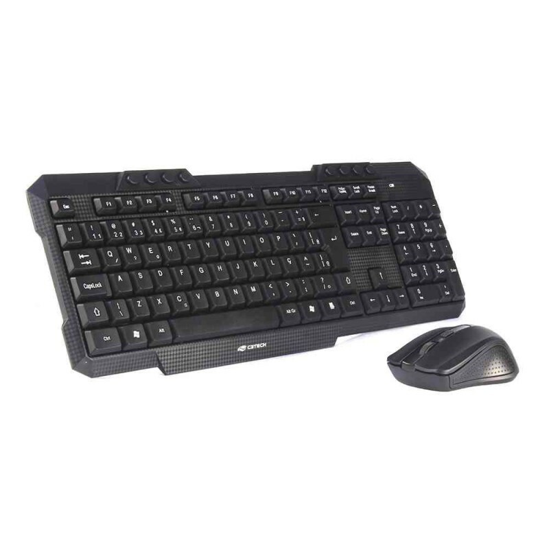 Teclado e Mouse Sem Fio K-W10BK Preto C3tech