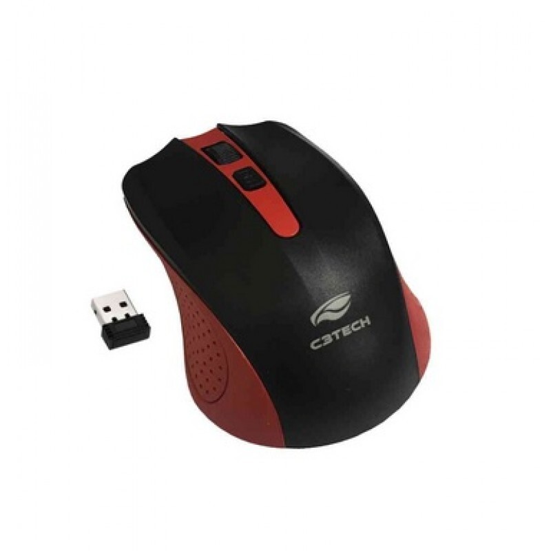 Mouse Sem Fio C3tech M-W20RD Vermelho