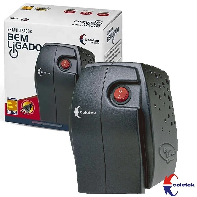 Estabilizador Coletek 500VA Bem Ligado Bivolt/110V