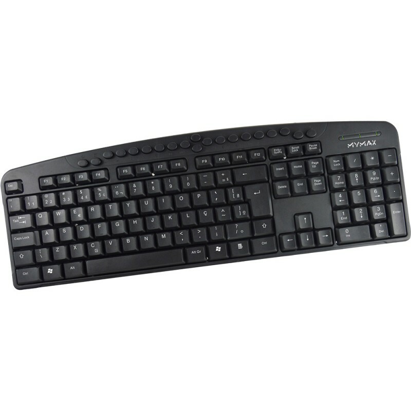 Teclado USB Mymax Daily Multiidia MKS-VSC8168/USB Preto