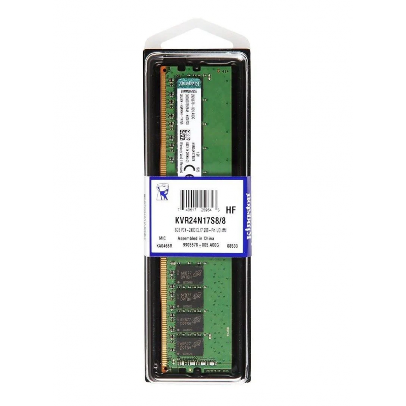 Memoria Kingston 8 GB DDR4 2400 Mhz Desktop