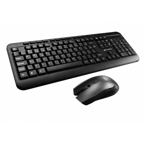 Teclado e Mouse Sem Fio K-W60BK Preto C3tech