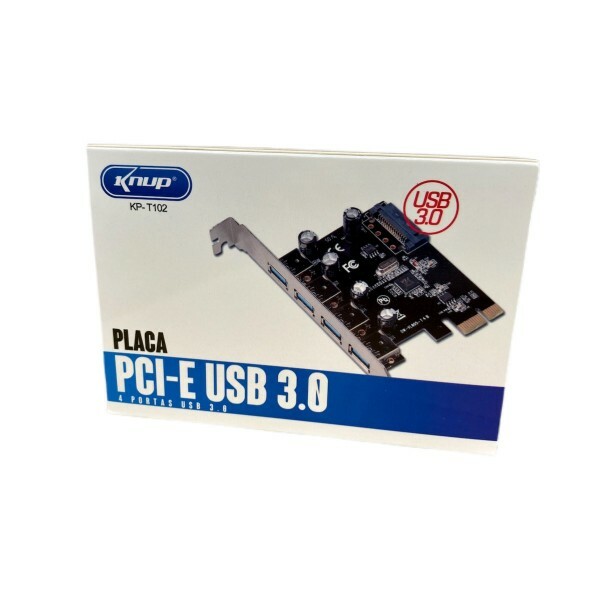 Placa Knup PCI-e 4 Portas USB 3.0 - KP-T102