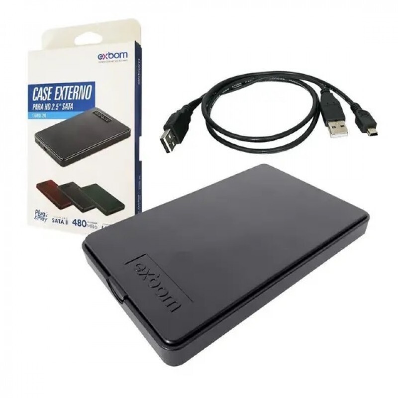 Case Exbom p/ HD 2.5" USB 2.0 CGHD-20 Preto