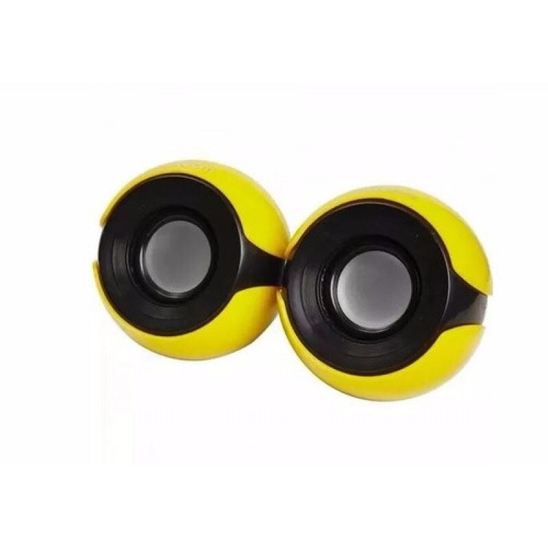 Caixa de Som Exbom 2.0 5W CS-68 Amarelo com Preto