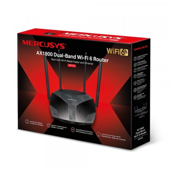 Roteador Mercusys Wi-Fi 6 Gigabit AX1800 MR70X