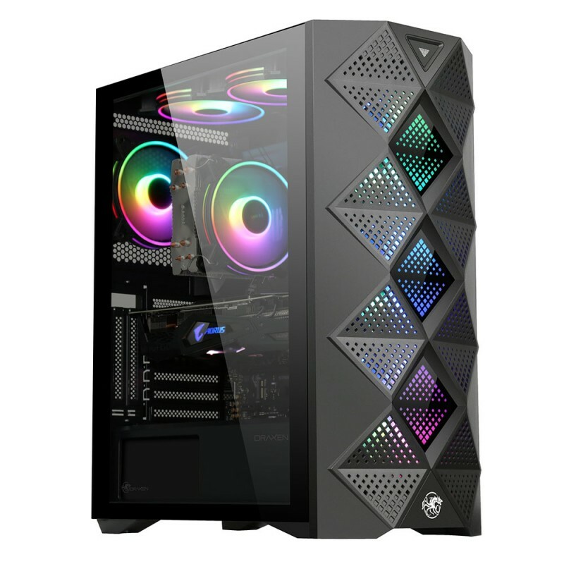 Gabinete Gamer Ithnan ARGB Vidro Temperado Preto DCA-SM-ITHNAN02/BK