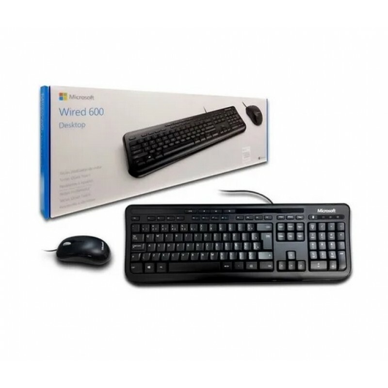 Teclado e Mouse Microsoft USB Desktop 600 Multimídia