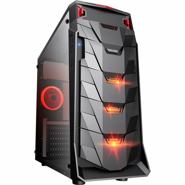 Gabinete Gamer Taurus USB 3.0 Preto LED Vermelho (MCA-TAURUS/BK) Mymax