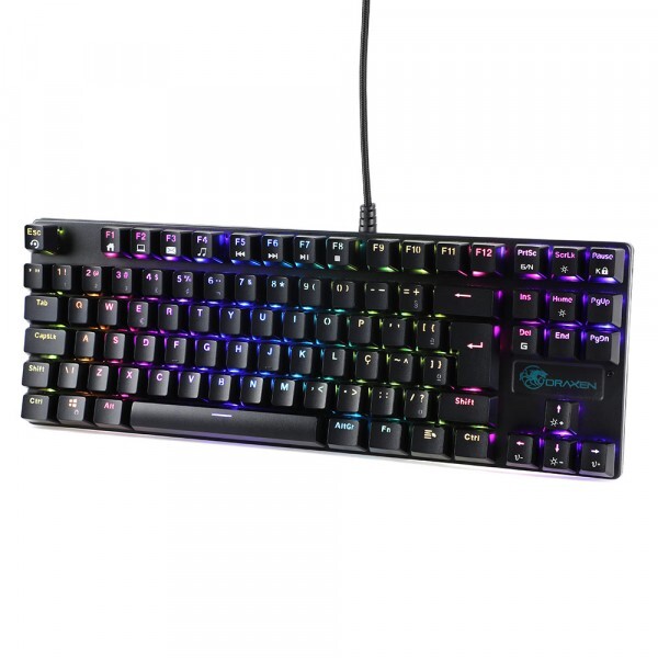 Teclado Gamer Mecanico DN200 Switch Blue Outemu RGB Draxen