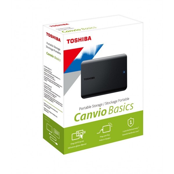 HD Externo Toshiba 1 TB USB 3.0 Canvio Basics HDTB510XK3AA