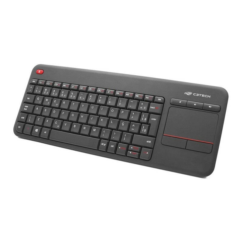 Teclado com Mouse Touch C3tech K-WT200BK Preto