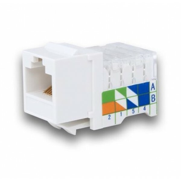 Conector CAT6 RJ45 Keystone 90° Femea