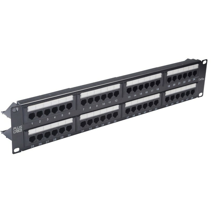 Patch Panel 48 Portas CAT5E com Guia LA-P548