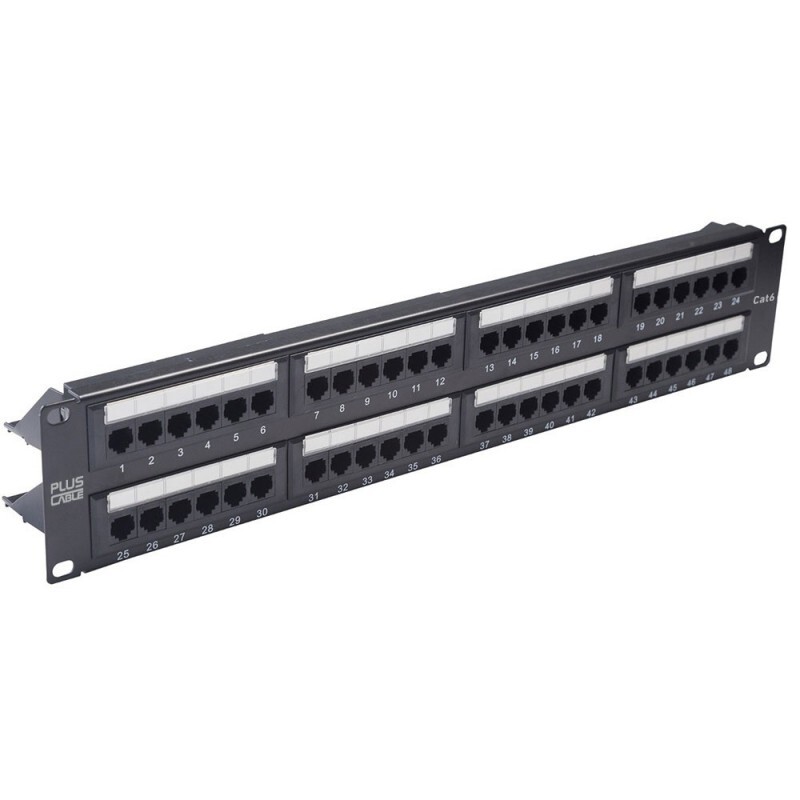 Patch Panel 48 Portas CAT6E com Guia LA-P648