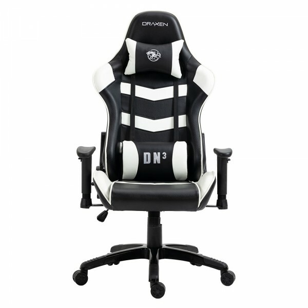 Cadeira Gamer Draxen DN3 Preto e Branco (DN003/WH)