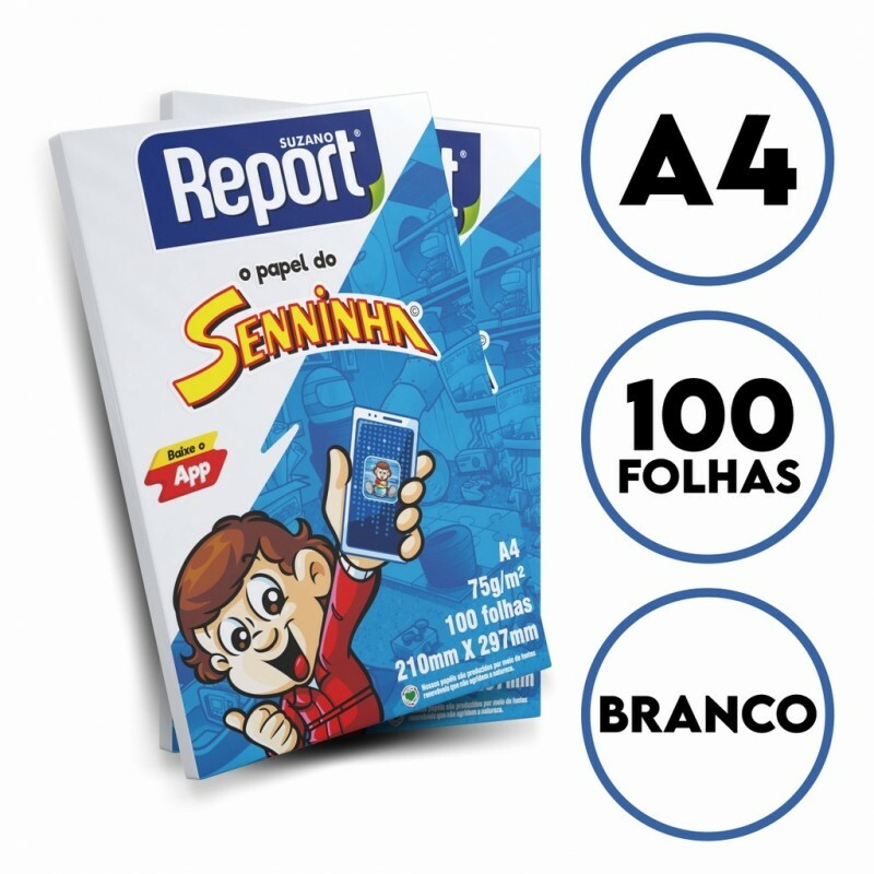 Papel Report A4 100 Folhas 75g Senninha Branco