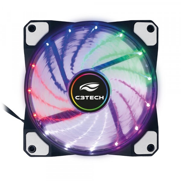 Cooler Fan C3tech F9-L110M 12cm LED Multicores