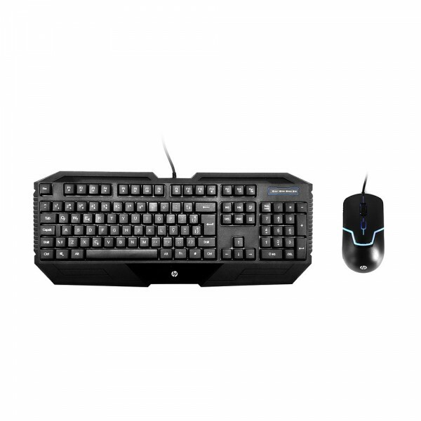 Teclado e Mouse Gamer HP Membrana GK1000 Preto