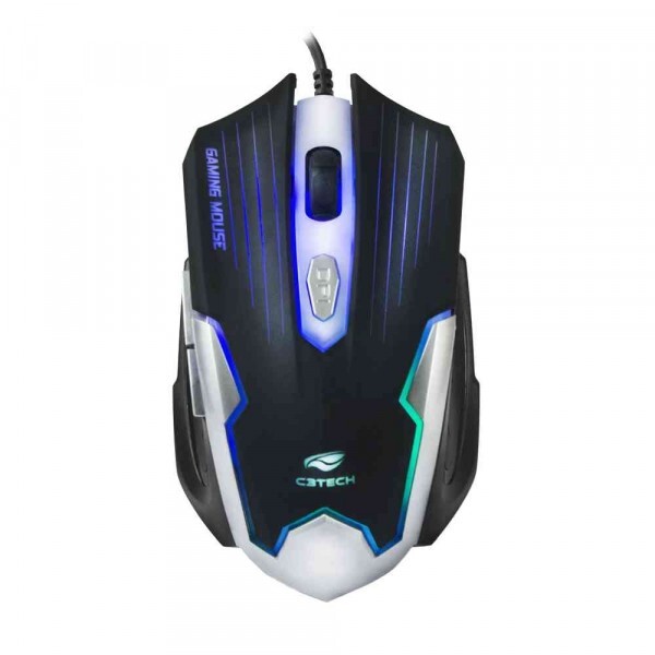 Mouse Gamer C3tech MG-11BSI Preto e Prata