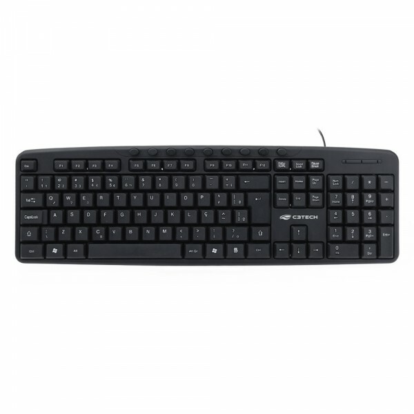 Teclado USB C3tech KB-M40BK Multimidia Preto