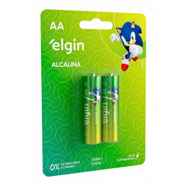 Pilha Alcalina Elgin AA Blister com 2 unidades