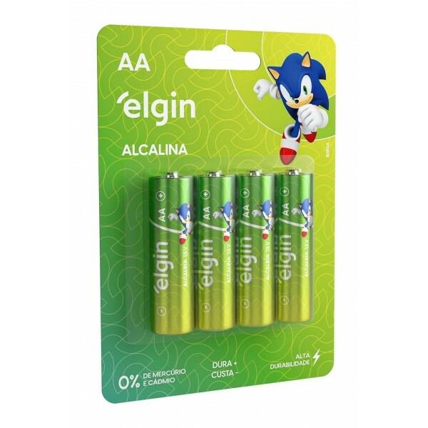 Pilha Alcalina Elgin AA Blister com 4 unidades