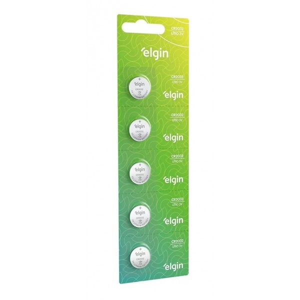 Bateria Elgin CR2032 Cartela  5 unidades