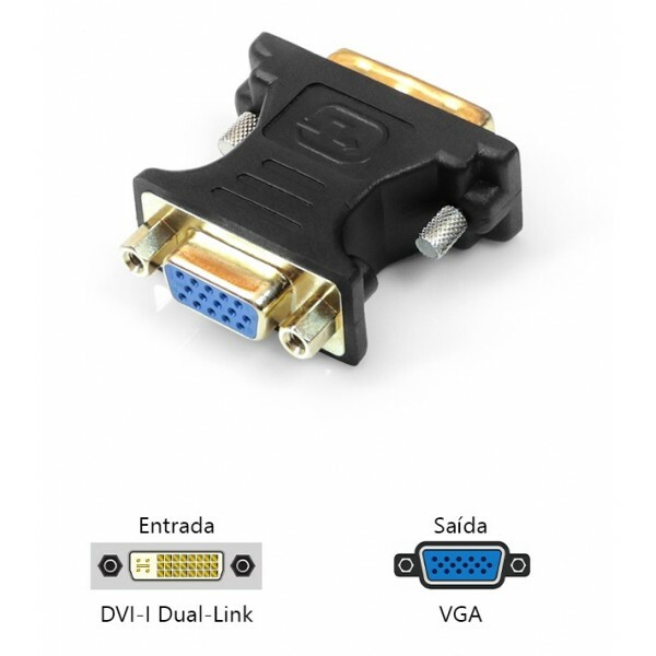 Adaptador DVI/VGA ADP-DVIVGA10BK PlusCable