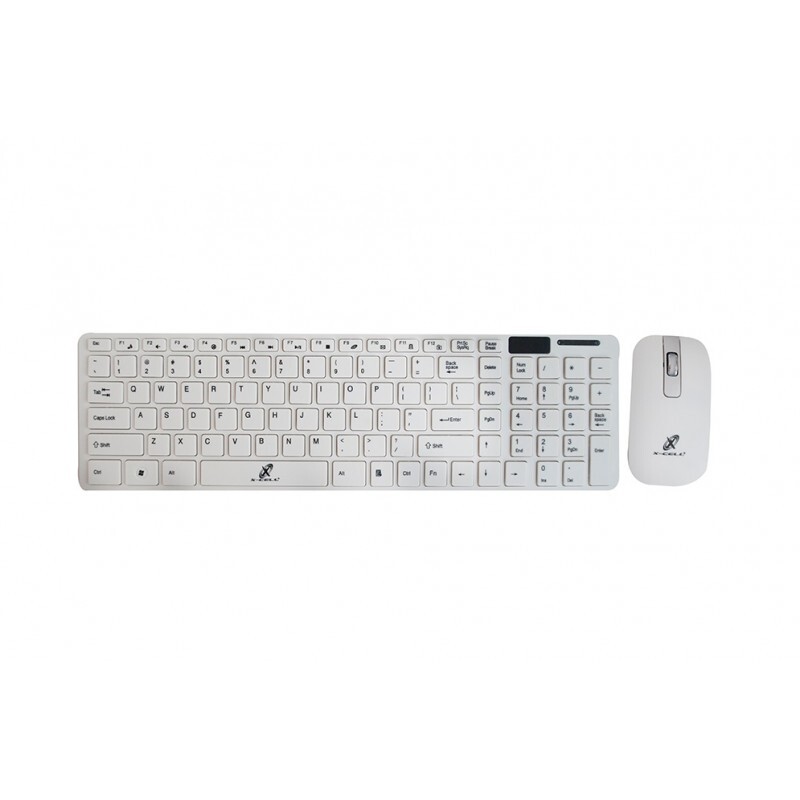 Teclado e Mouse Sem Fio XC-CB-02 Branco - Xcell