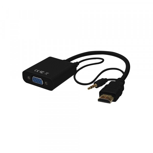 Cabo Conversor HDMI Macho X VGA Femea com Audio - ADP-HDMIVGA20BK